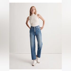 Women’s NWOT Madewell The Perfect Vintage straight fit button fly Becker 33